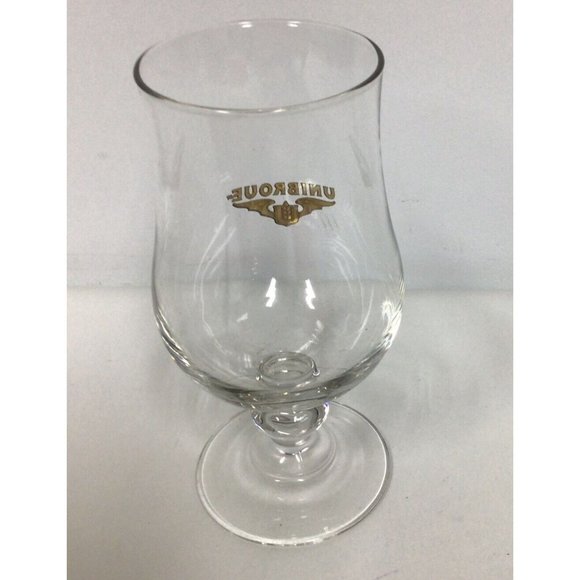Unibroue Beer Tulip Stem Stemmed Glass Belgium Breweriana 7 1/4" Tall - Picture 2 of 2